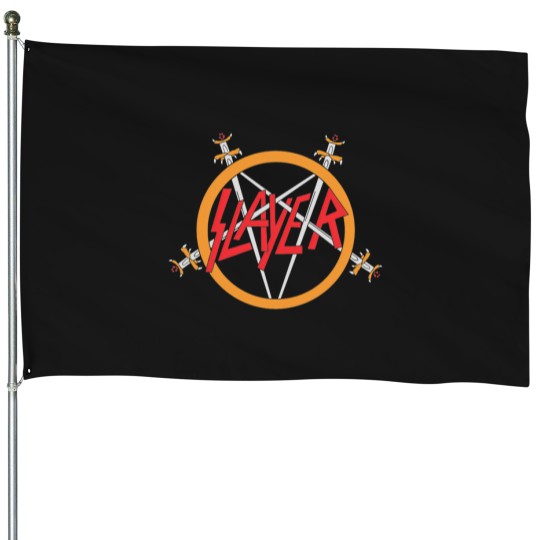 Discover Heavy Slayer Emblem Gift For Fans Gift For Men And Women T-Shirt House Flags