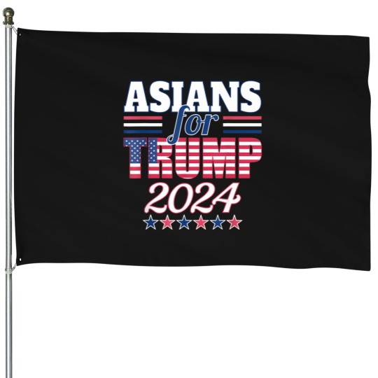 Discover Asians For Trump Pro Trump 2024 Election Trump Supporter T-Shirt House Flags
