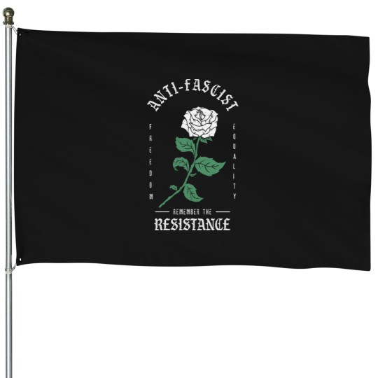 Discover Anti-Fascist Resistance White Rose Premium House Flags