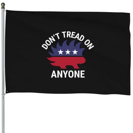 Discover don't tread on anyone libertarian porcupine House Flags