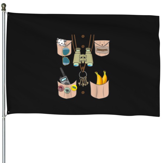 Discover zoo keeper costume funny halloween boys girls zookeeper House Flags