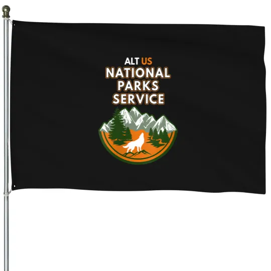 Discover s resist alt us national parks service vneck House Flags