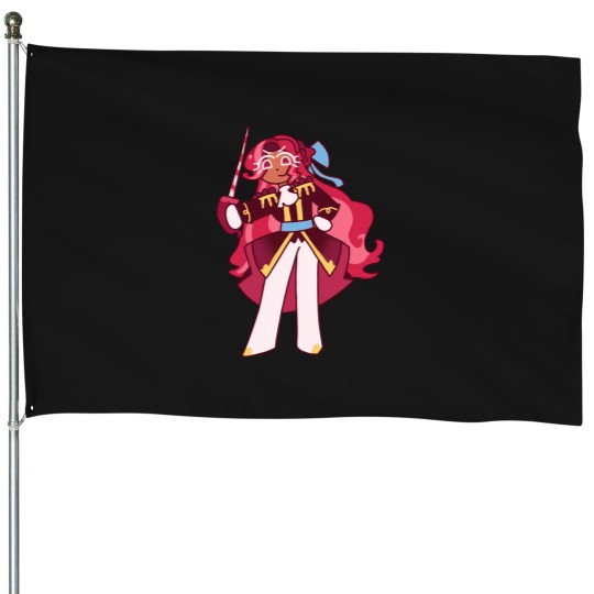Discover Raspberry Cookie House Flags