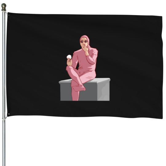 Discover Pink-Guy---Rice-Ball T-Shirt House Flags