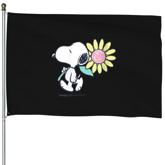 Discover s snoopy and daisy vneck House Flags