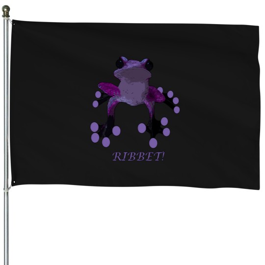 Discover Purple Froggy T-Shirt House Flags