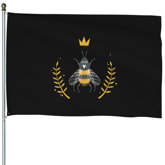 Discover queen sophisticated bee House Flags