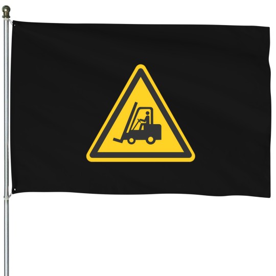 Discover Attention Forklift Working 659 House Flags