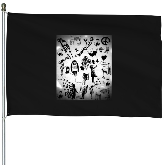 Discover Banksy Works 22 House Flags