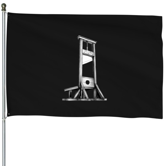 Discover Guillotine On Black T-Shirt House Flags