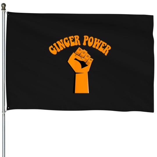 Discover ginger power funny redhead fist in the air House Flags