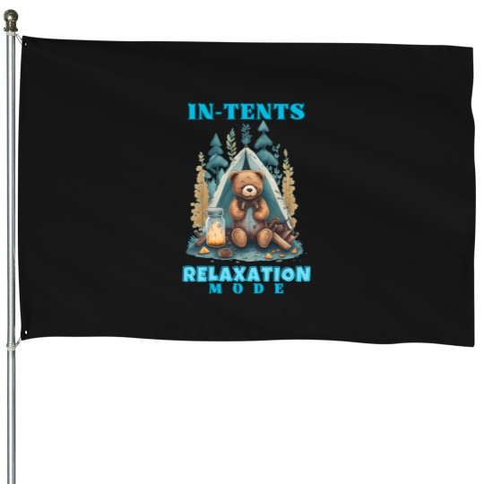 Discover In-Tents Relaxation Mode. Camping Life T-Shirt House Flags