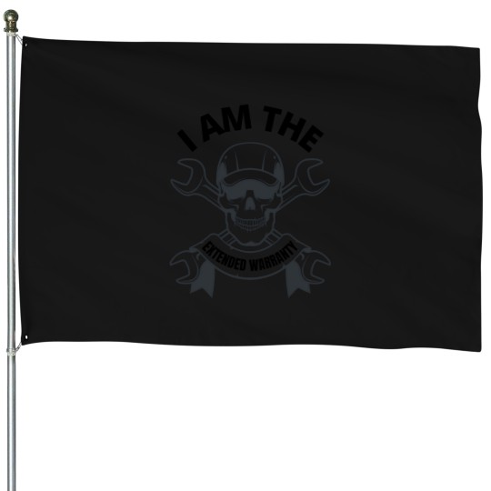 Discover I Am The Warranty Extended Warranty Funny Wrench Skull 3031 House Flags