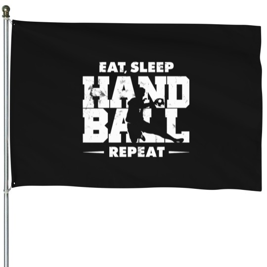 Discover Eat Sleep Han.dball Repeat By Subgirl House Flags