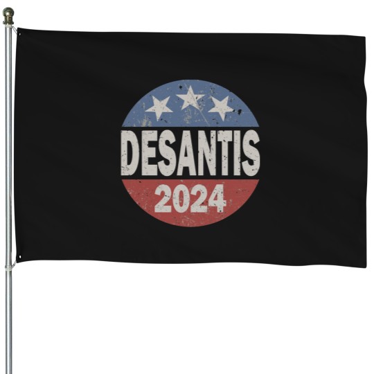 Discover Vintage Distressed DeSantis For President In 2024 House Flags