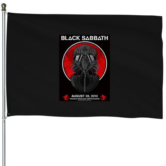 Discover astronot Black Sabbath style House Flags