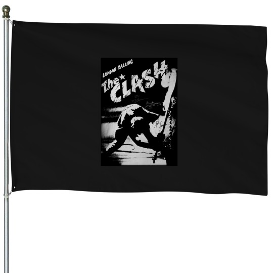 Discover The Clash House Flags, London Calling Clash Vintage Unisex House Flags