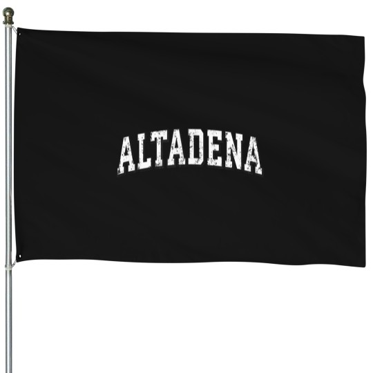 Discover Altadena California Vintage Athletic Sports Bw Print T-Shirt House Flags