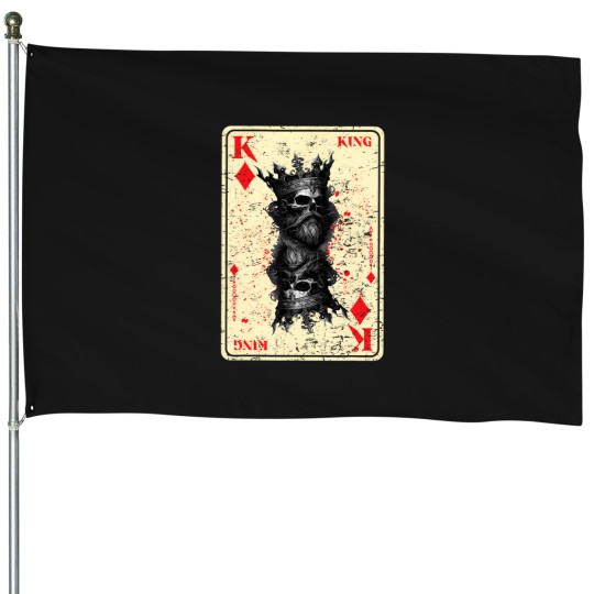 Discover Gothic Card Game Halloween Scary Horror King Of Diamonds House Flags