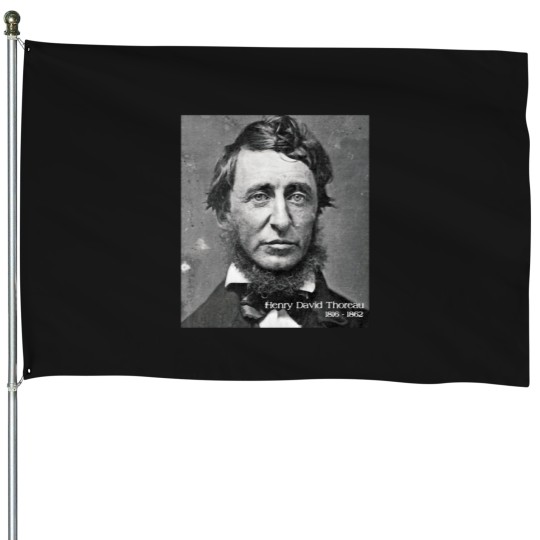 Discover Thoreau Gifts - Henry David Thoreau Portrait Gift Ideas for Literature Teachers Librarians &amp House Flags