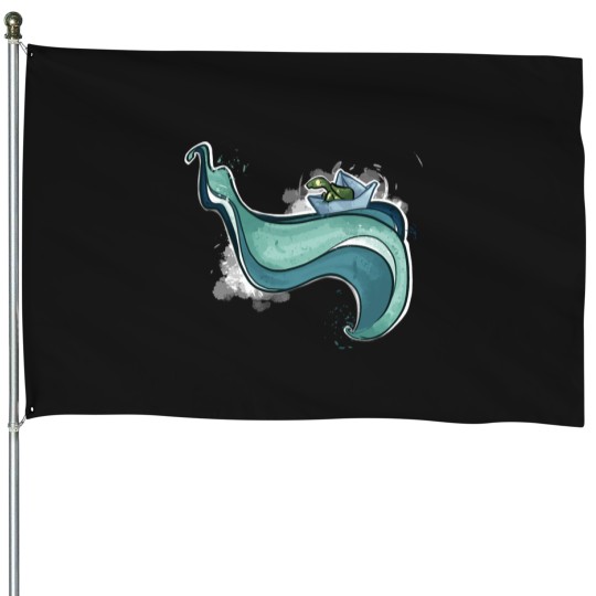 Discover Surfing the waves House Flags