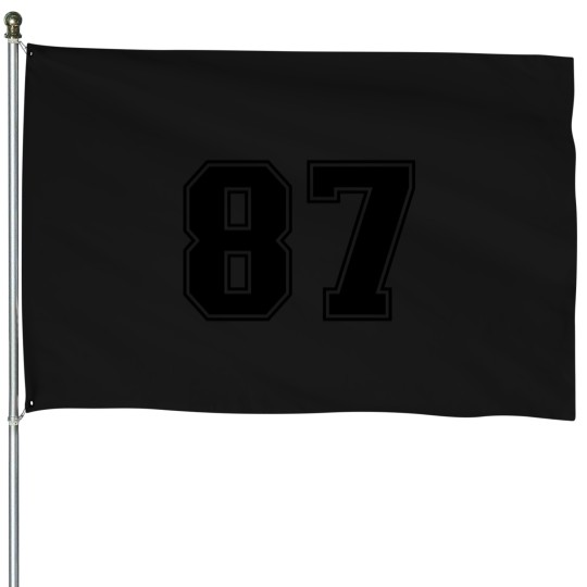 Discover Number 87 Black Sports Fan Jersey Number House Flags