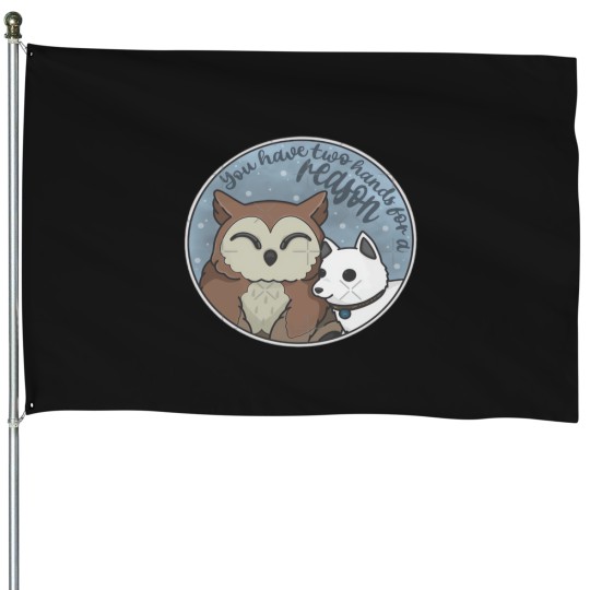 Discover you have two hands for a reason owlbear scratch baldurs gate 3 lightweight sweatshirt House Flags