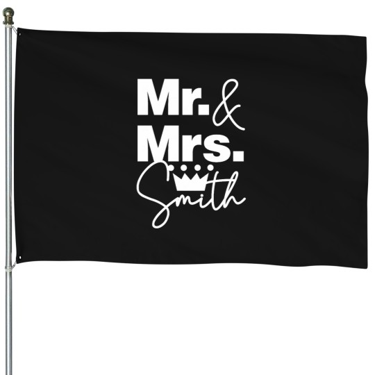 Discover We are mrs and Mrs Smith Lovely Family Fitted House Flags
