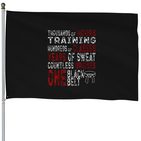 Discover Black-Belt-Taekwondo-Gifts-Mixed-Martial-Arts-Training-Cool-T-Shirt House Flags