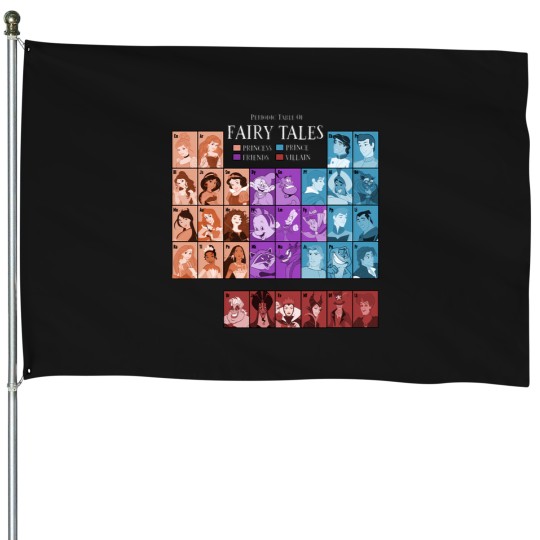 Discover Disneyyy-Princess-Periodic-Table-Fairy-Tales-Sweatshirt-Sweatshirt House Flags
