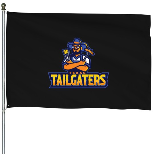 Discover Texas Tailgaters With Bbq And Sports Theme For Game Day Enthusiasts House Flags
