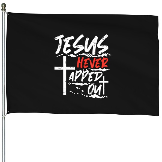 Discover Wrestling Jesus Never Tapped Out Christian Wrestle Men Women House Flags