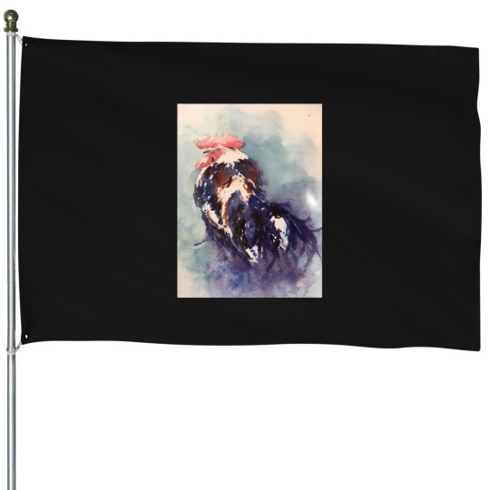 Discover Funky-Chicken T-Shirt House Flags