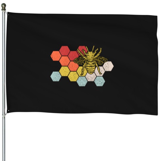 Discover Beekeeper Bee Honeycomb Beekeeg House Flags
