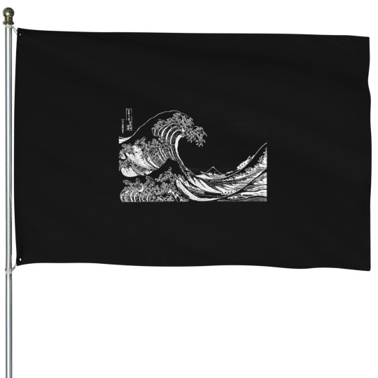 Discover Famous The Great Wave By Katsushika Hokusai House Flags