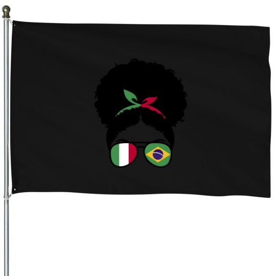 Discover Italy And Brazil Mix Afro Hair Half Italian Half Brazilian House Flags