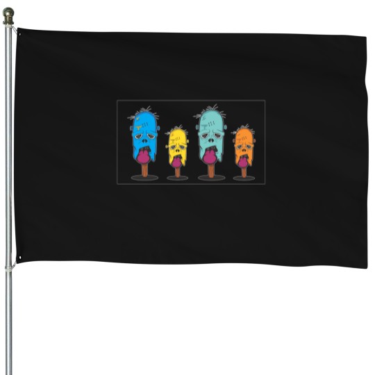 Discover Zombie Icecreme1 House Flags
