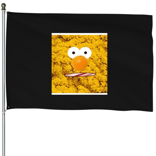 Discover Yellow Guy floral Cartoon House Flags