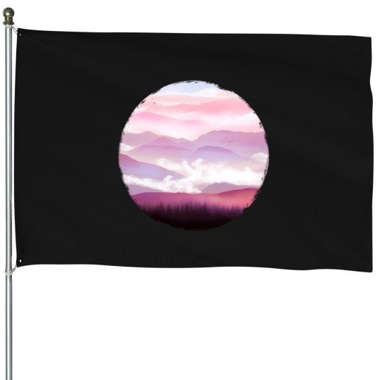 Discover Candy Floss Mist House Flags