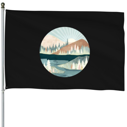 Discover Autumn Sun House Flags