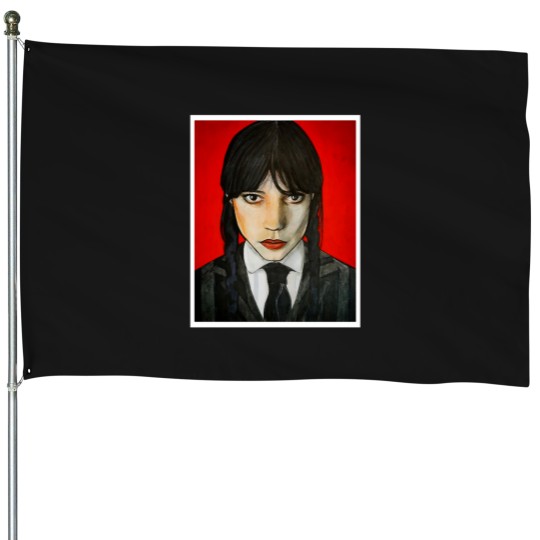 Discover Wednesday Addams House Flags