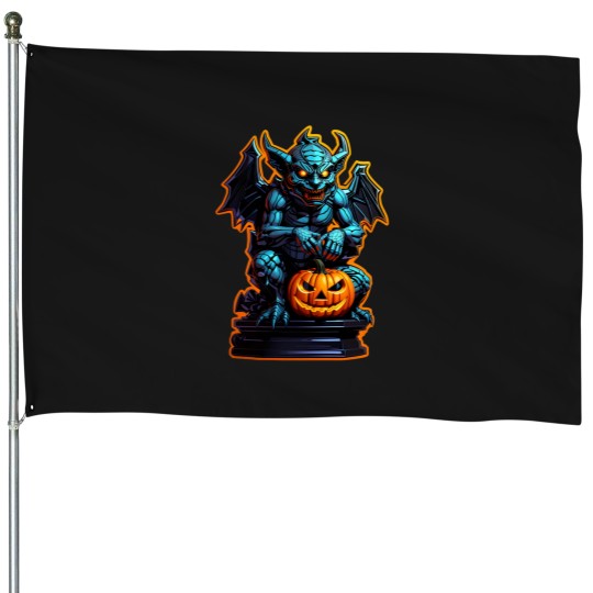 Discover Halloween Gargoyle Monster House Flags