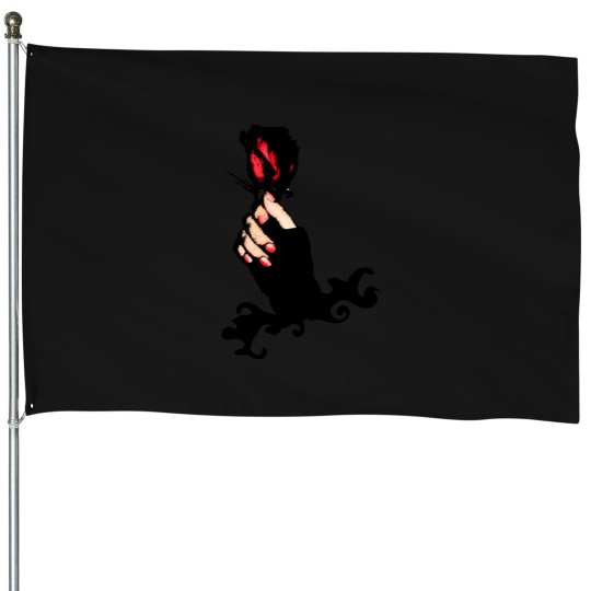 Discover Red means Love House Flags