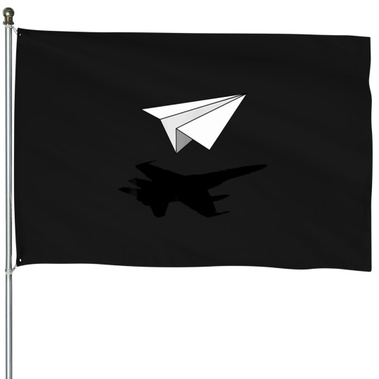 Discover Aeronautical-Engineer-Paper-Airplane-T-Shirt House Flags