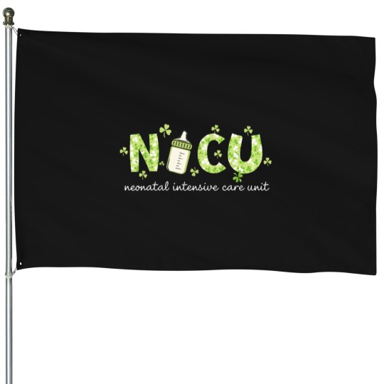 Discover Retro-Shamrock-Nicu-Nurse-Happy-St-Patrick'S-Day-Clothing-T-Shirt House Flags