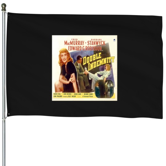 Discover Double-Indemnity-Film-Noir T-Shirt House Flags