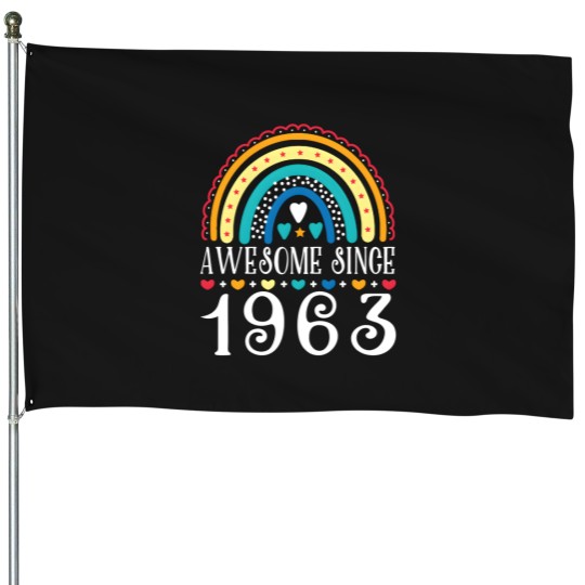 Discover Awesome Since 1963 60Th Family Chrismast Present Gift House Flags