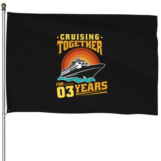 Discover 3Rd Wedding Anniversary Cruise 3 Years Couples Vacation House Flags