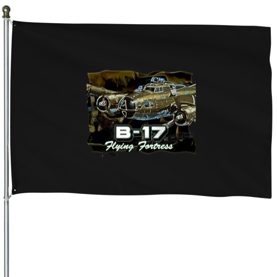 Discover B-17 Flying Fortress Heavy Us Air Force Bomber Aircraft (1) T-Shirt House Flags
