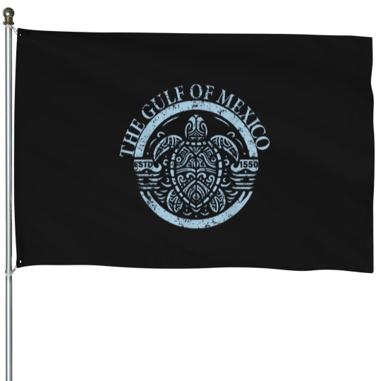 Discover vintage gulf of mexico turtle House Flags
